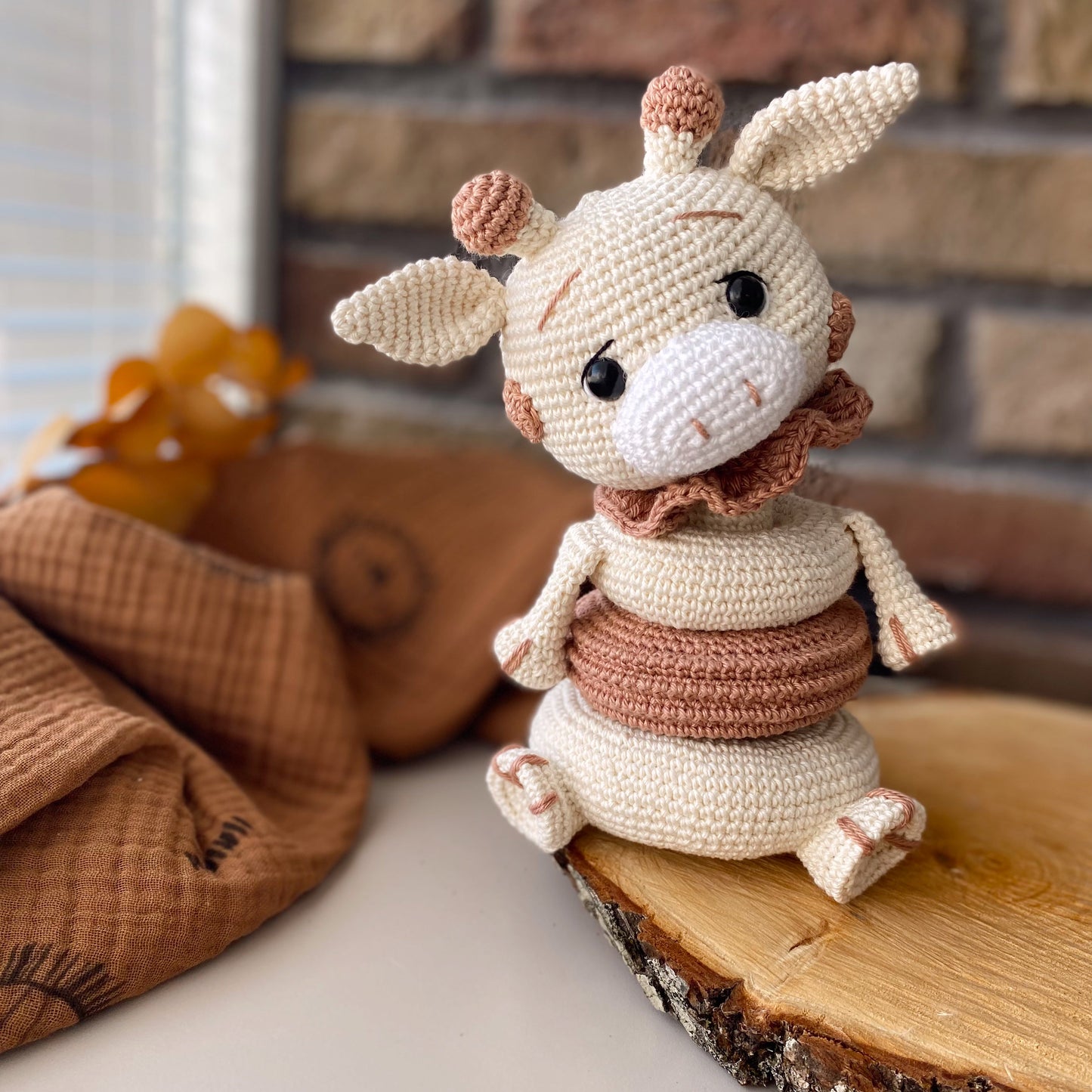 Adiko Kids - Amigurumi Dotted Giraffe Stacking Toy