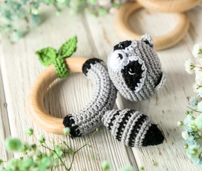 Adiko Kids - Amigurumi Racoon Rattle