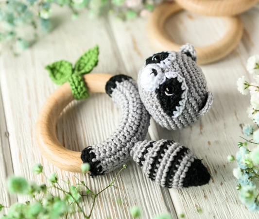 Adiko Kids - Amigurumi Racoon Rattle