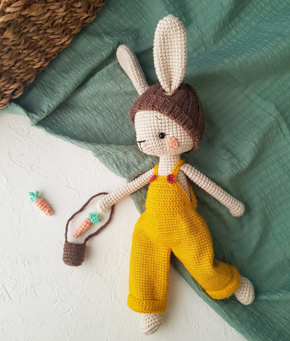 Adiko Kids - Amigurumi Farmer Bunny Cuddly Friend