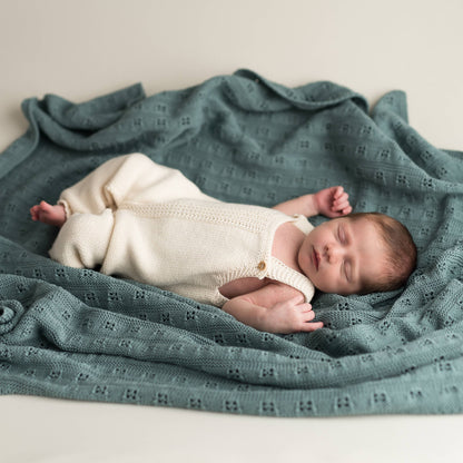 Baby blanket openwork jeans