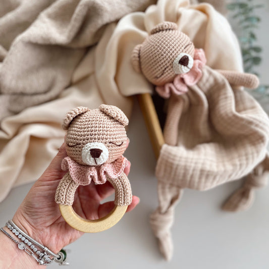 Adiko Kids - Amigurumi Sleeping Bear Rattle