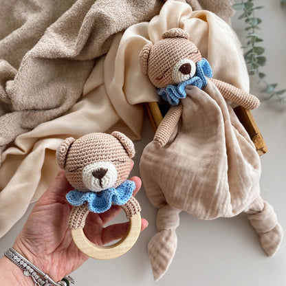 Adiko Kids - Amigurumi Sleeping Bear Rattle