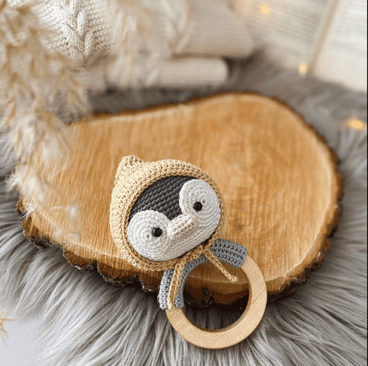 Adiko Kids - Amigurumi Penguin Rattle Blue