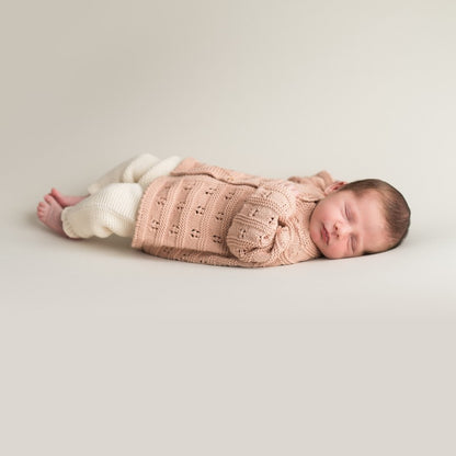 Openwork Pink Cardigan