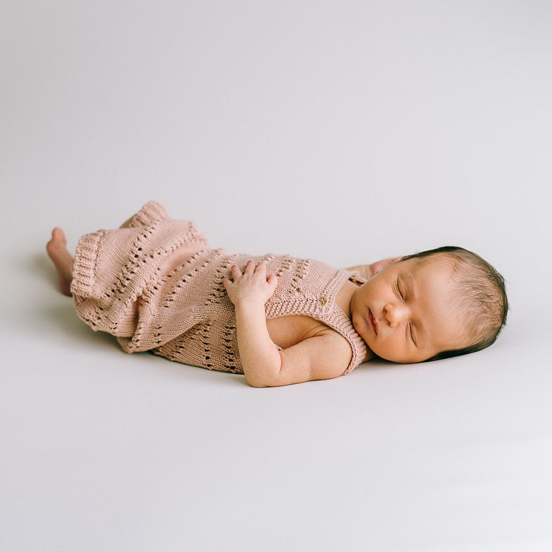 Pink Openwork Onesie