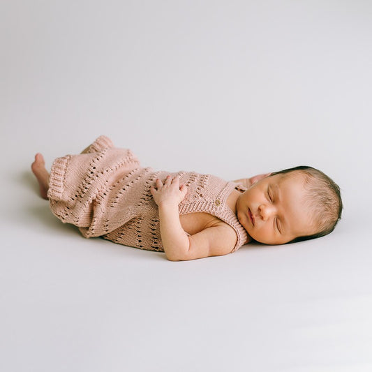 Pink Openwork Onesie