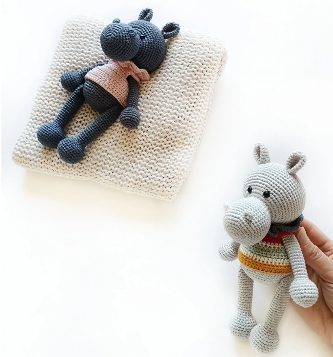 Adiko Kids - Amigurumi Hippo Cuddly Friend