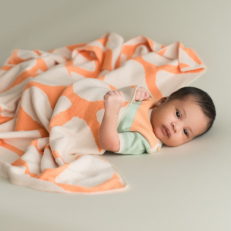 Orange Mosaic Blanket