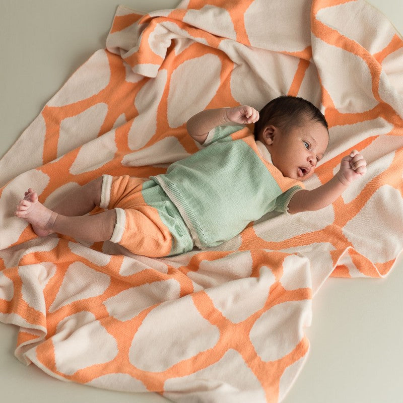 Orange Mosaic Blanket
