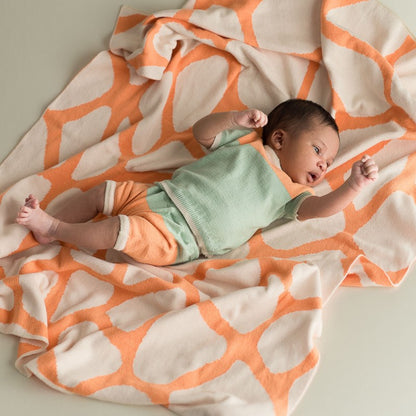 Orange Mosaic Blanket