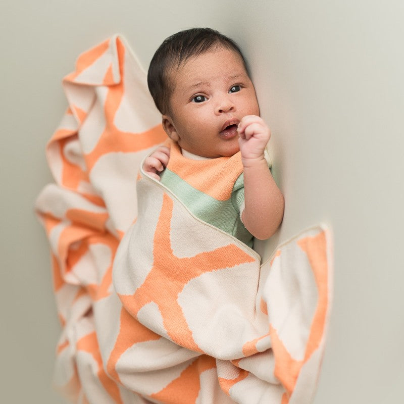Orange Mosaic Blanket