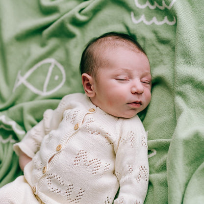 Mint Waves Blanket